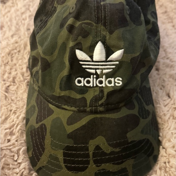 adidas Accessories - Adidas Olive Green Camo Cap with Logo